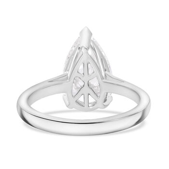 LUXURIANT IGI zertifizierter VS-EF Labor Tropfenschliff Diamant Ring in 950 Platin - 3 ct.