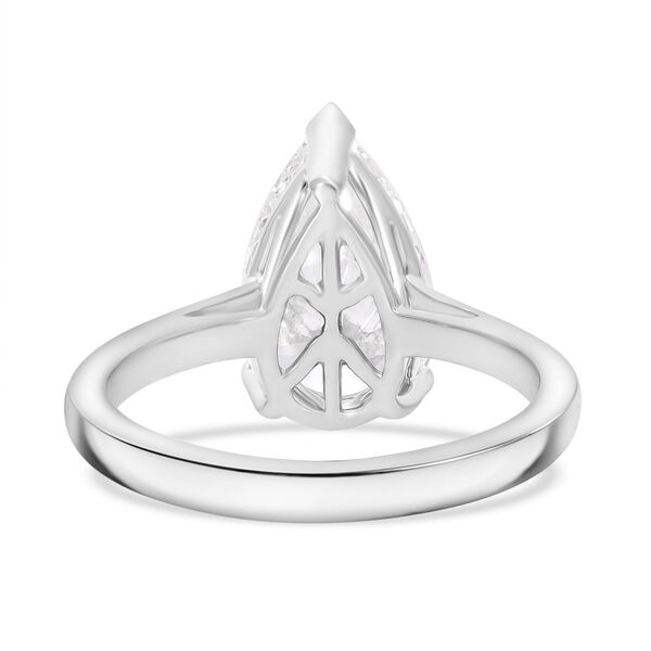 LUXURIANT IGI zertifizierter VS-EF Labor Tropfenschliff Diamant Ring in 950 Platin - 3 ct. image number 3