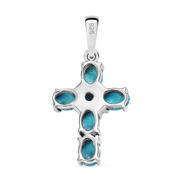 AA Sleeping Beauty Türkis und Neon Apatit Anhänger, 925 Silber platiniert - 0,85 ct. image number 5