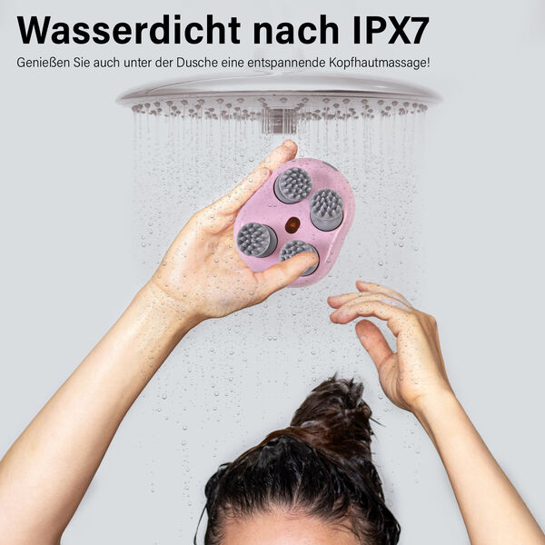 Kopfmassagegerät mit 4 Massageköpfen in pink image number 3