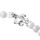 JARDIN-KOLLEKTION - schwarze Perlmutt, weiße Jade und Zirkon-Halskette, 50 cm, 925 Silber rhodiniert ca. 275,31 ct image number 4