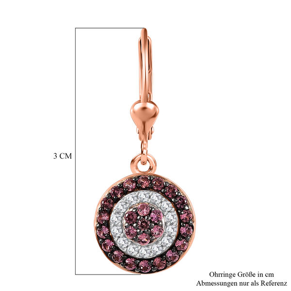 D'Joy AA Padparadscha Saphir und Zirkon Ohrringe - 1,16 ct. image number 5