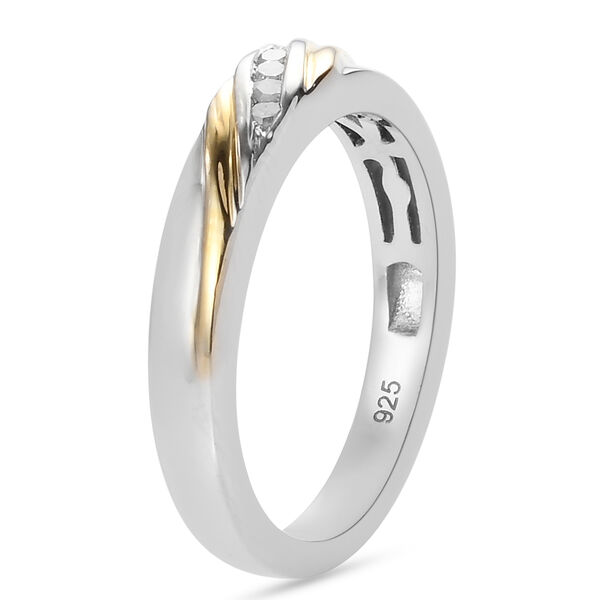Diamant band Ring 925 Silber Zweifarbige Beschichtung image number 5