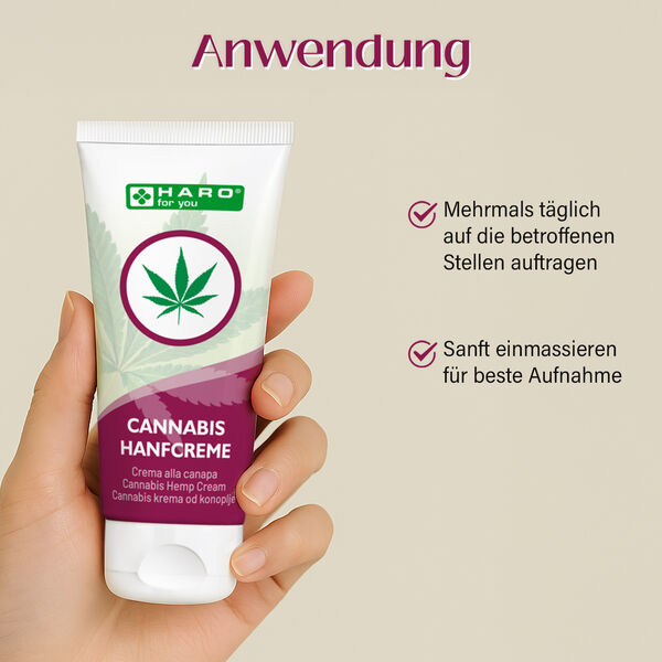 CBD Cannabis Hanfcreme, 100ml, mit Pflanzen&ouml;len und Extrakten image number 4