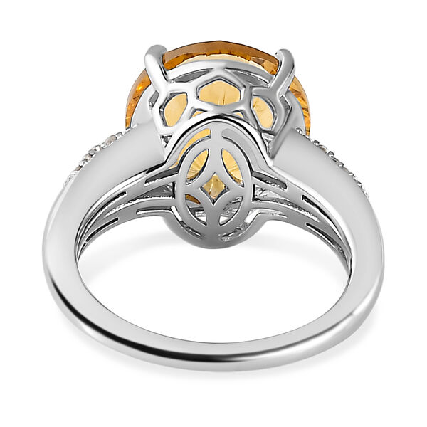 Hanabi Schliff - Citrin und Zirkon-Ring - 6,86 ct. image number 6