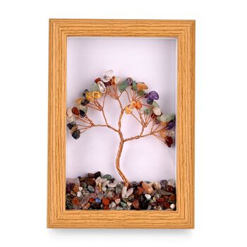 "Gemstone deco frame Material:Gemstone Size:12*17cm Color:Multicolor"