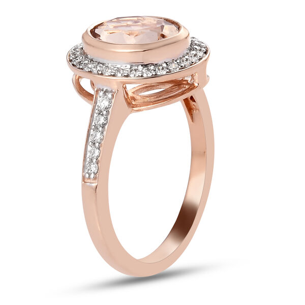 AAA Morganit und Diamant I2-I3 G-H Ring 585 Roségold  ca. 2,11 ct image number 5