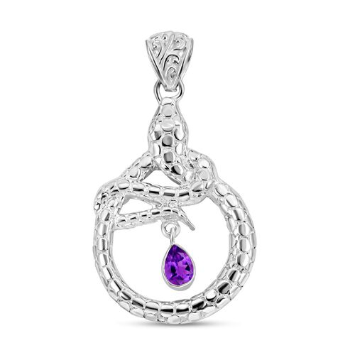 Royal Bali Kollektion- Snake afrikanischer Amethyst-Anhänger image number 0