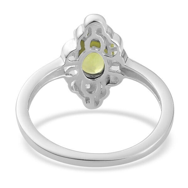 Nat&uuml;rlicher Peridot und Zirkon-Ring, 925 Silber  ca. 1,04 ct image number 6
