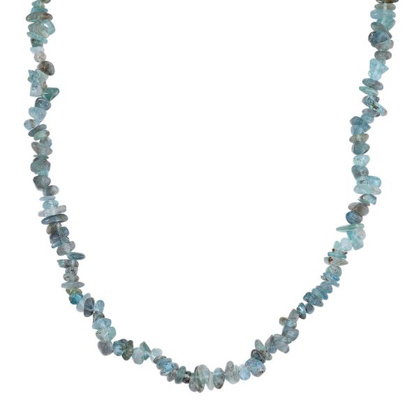 Gr&uuml;ner Apatit Halskette, flexibel, Reiner Edelstahl ca. 160.00 ct