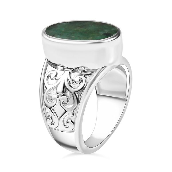 Smaragd-Matrix Ring 950 Kupfer (Größe 21.00) ca. 4,10 ct image number 5