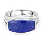 Lapislazuli Ring 316L Edelstahl , (Größe 16.00), ca. 4.86 ct