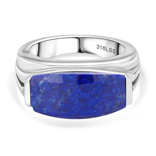 Lapislazuli Ring Edelstahl, (Größe 16.00), ca. 4.86 ct image number 0