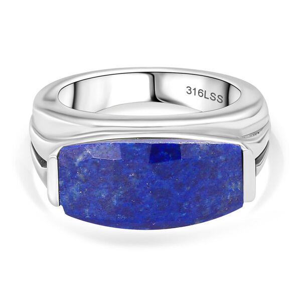 Lapislazuli Ring Edelstahl, (Größe 16.00), ca. 4.86 ct image number 0