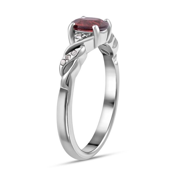 2er Set - Roter Granat Ring und Anh&auml;nger mit Kette, ca. 0.60 ct. image number 4