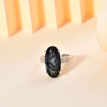 Alexandrit Triplett Quarz und Zirkon Ring - 9,71 ct.