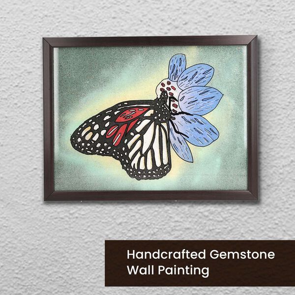 Handgefertigte Edelstein Schmetterlings-Malerei , Schmetterling image number 4
