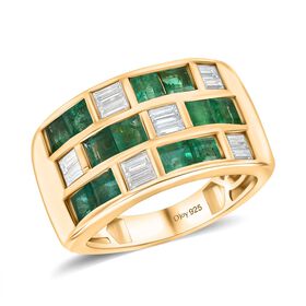 D'Joy Socoto Smaragd und Moissanit Ring - 2,71 ct.