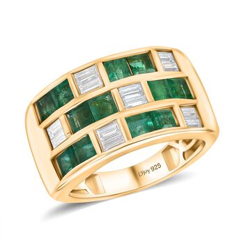 D'Joy Socoto Smaragd und Moissanit Ring - 2,71 ct.