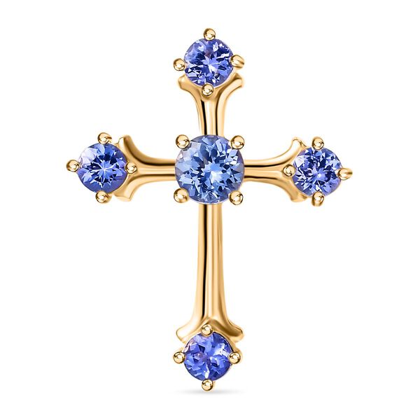 Tansanit Kreuz Anh&auml;nger - 1,39 ct.