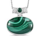 Malachit Schmuckset Edelstahl ca. 80.50 ct