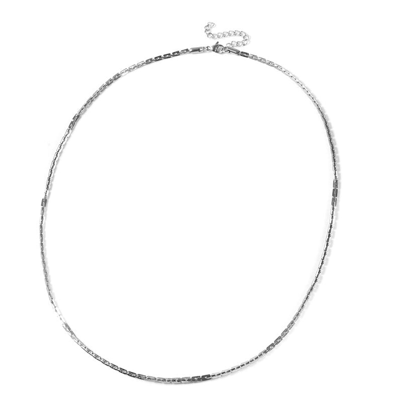 Schlichte Halskette, ca. 60+5 cm, Edelstahl image number 0