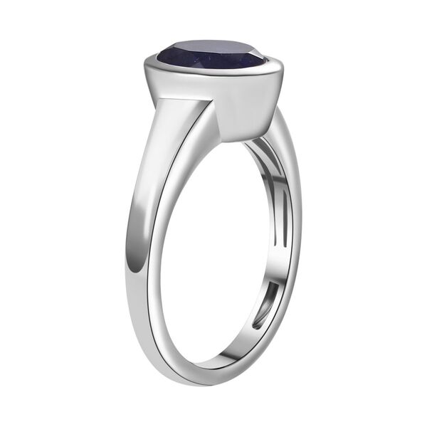 Tansanit-Farbe Quarz Ring 925 Silber rhodiniert (Größe 17.00) ca. 2,05 ct image number 5