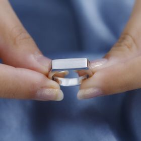 Siegelring, 925 Silber rhodiniert