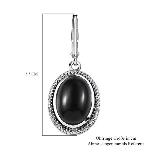 Schwarze Onyx-Ohrringe, 316L Edelstahl , ca. 5.37 ct image number 4