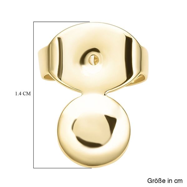 Gr&ouml;&szlig;er Ohrring-Verschluss in vergoldetem Silber image number 3