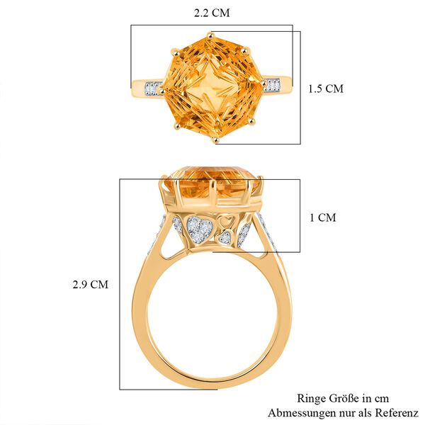 Citrin und Zirkon Ring - 6 ct. image number 7