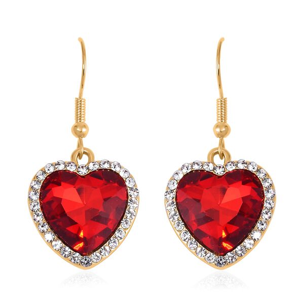 J Francis gefertigt mit SWAROVSKI- Rotes und wei&szlig;es Swarovski Kristall Schmuckset image number 5