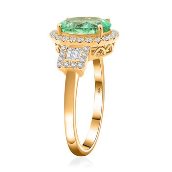 ILIANA AAA Kolumbianischer Smaragd und Diamant Ring in 750 Gold - 2,35 ct.