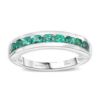 RHAPSODY AAAA Kolumbianischer Smaragd Ring in 950 Platin - 0,86 ct.