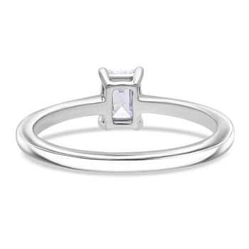 LUXURIANT SGL zertifizierter VS-EF Labor Smaragdschliff Diamant Ring in 950 Platin - 0,50 ct.