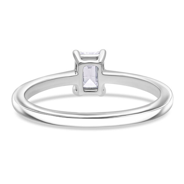 LUXURIANT SGL zertifizierter VS-EF Labor Smaragdschliff Diamant Ring in 950 Platin - 0,50 ct. image number 3