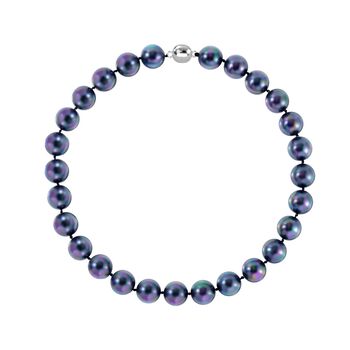 Tahiti Muschelkernperle Halskette, ca. 50 cm, 925 Silber rhodiniert