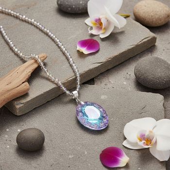 Lila Magischerfarbe Kristall Schmuckset