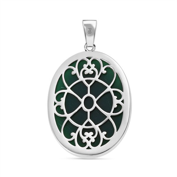 Verde Onyx Anh&auml;nger in Silberton - 68,32 ct. image number 5