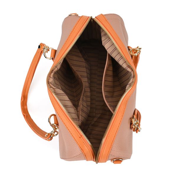 SATCHEL Moderne Handtasche mit Crossbody Gurt, 34x11x22 cm, rosa image number 7