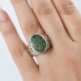 Smaragd-Matrix Ring 950 Kupfer (Größe 21.00) ca. 4,10 ct