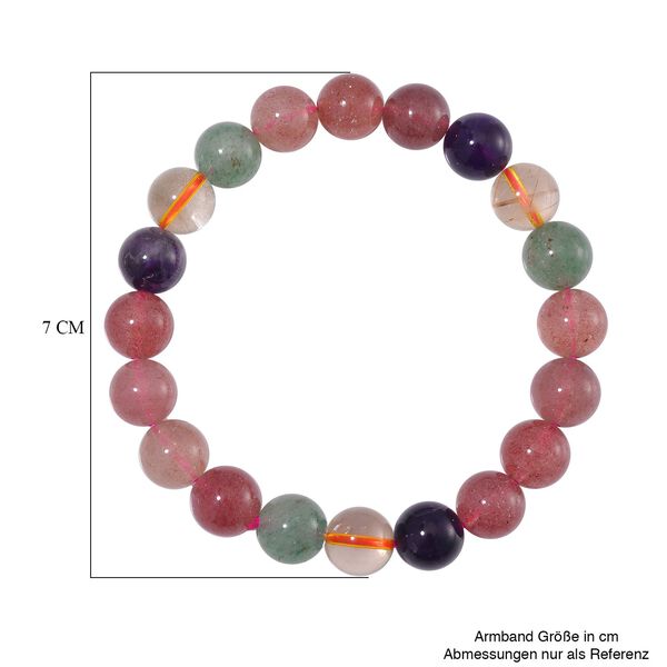 Flexibles mehrfarbiges Edelstein Armband - 160 ct. image number 5