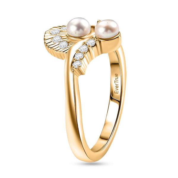 EVER TRUE S&uuml;&szlig;wasser Perle (4 mm), Wei&szlig;er Zirkon Ring Nickelfreies Messing (Gr&ouml;&szlig;e 21.00) image number 4