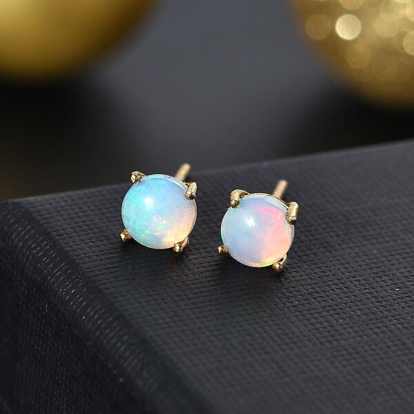 AA Natürliche, äthiopische Welo Opal Ohrringe - 1,05 ct. image number 2