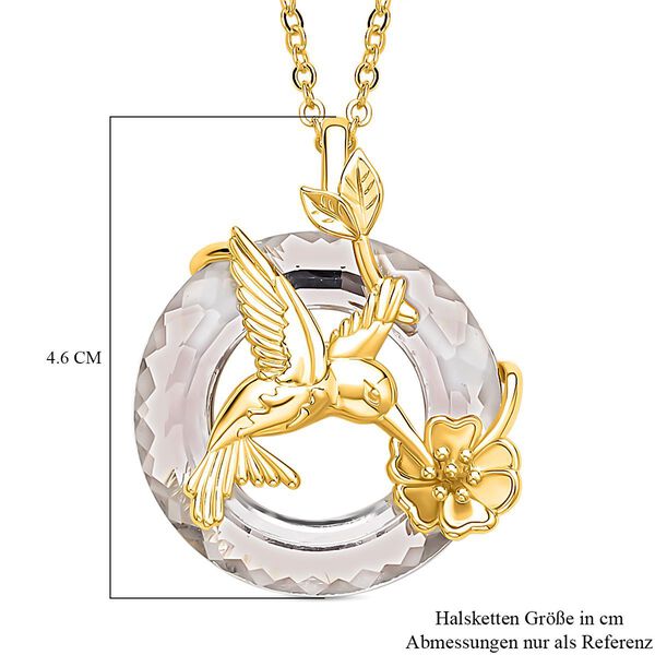 Glas Vogel Anh&auml;nger mit Kette, goldfarben image number 6