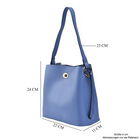 Crossbody Tasche aus Kunstleder mit abnehmbarem Riemen, Größe 24x11x22 cm, Blau image number 6