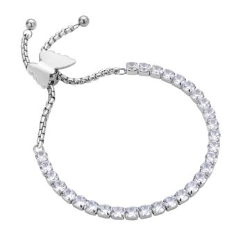 Wei&szlig;es Zirkonia-Armband, 12,75 cm - 15 ct.