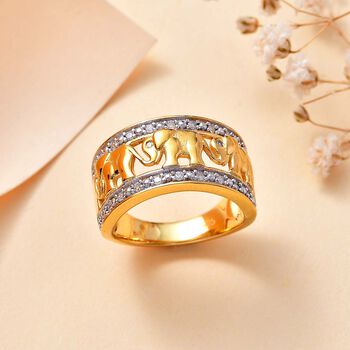 Diamant Elefant Ring - 0,21 ct.