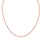 Italienische Diamantschliff Singapurkette, 925 Silber rosévergoldet, ca. 45 cm