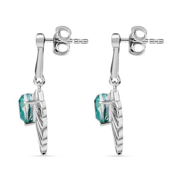 Pfau Quarz Triplette Ohrringe 925 Silber platiniert ca. 1,80 ct. image number 5